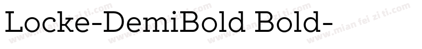 Locke-DemiBold Bold字体转换